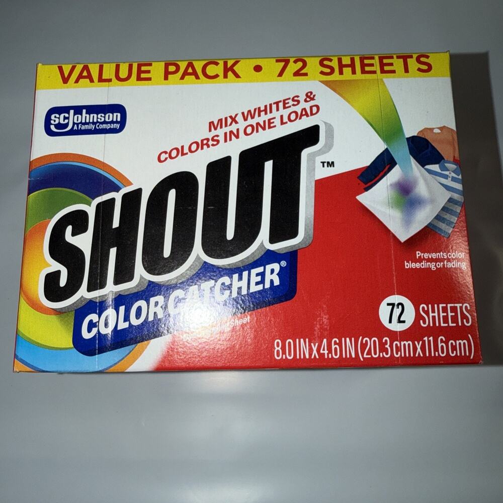 Shout Color Catcher Sheets Laundry Maintains Clothes Original Colors 72 Sheets